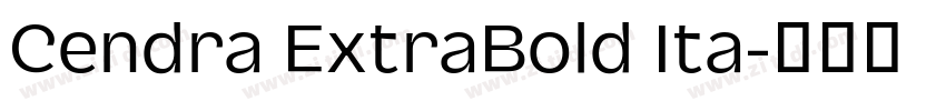 Cendra ExtraBold Ita字体转换
